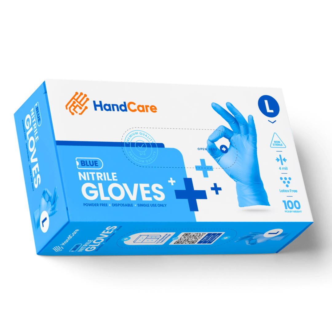 Wholesale Blue Powder Free popular Non-Medical Nitrile Gloves with High Quality Disposab