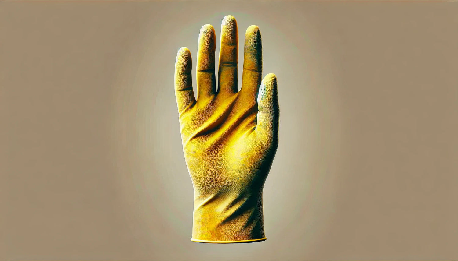 a nitrile glove turning yellow cause its expired