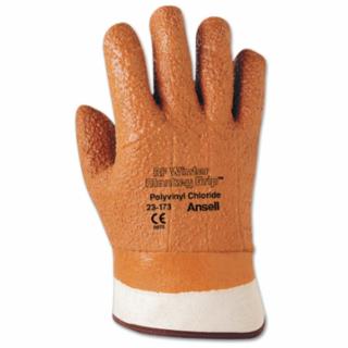 WINTER MONKEY GRIP 23-173 RAISED FINISH - 23-173 PVC-Coated Gloves, Rough Finish, Size 10, Brown, 1 Dozen