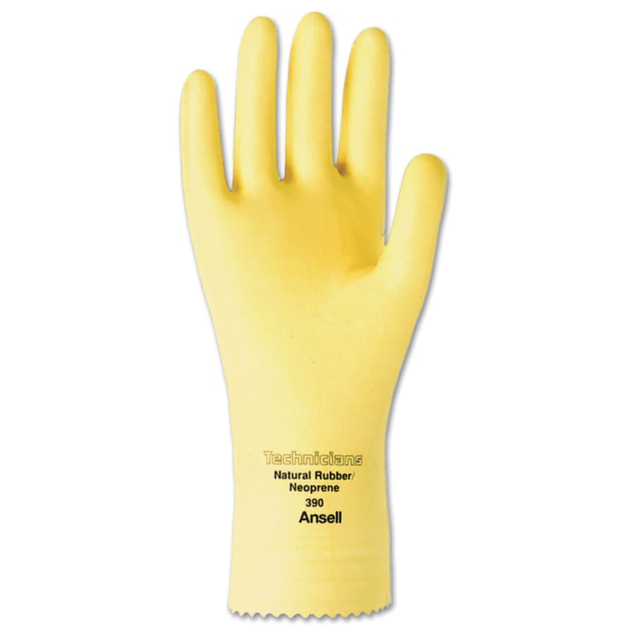 TECHNICIANS 88390 PEB EMB 17 MIL 12"-Technicians Gloves, Natural Latex/Neoprene Blend, Natural