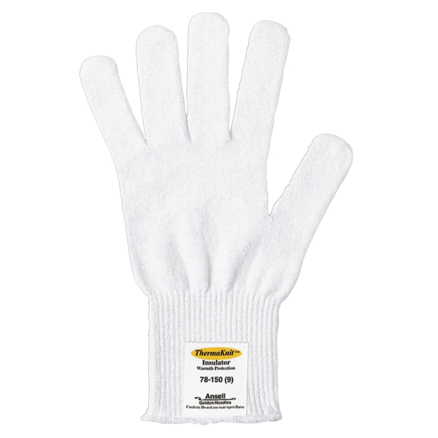 Thermal Insulation Gloves, One Size, White, 12 Pairs