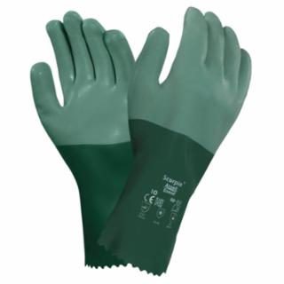 AlphaTec® 08-352 Neoprene Coated Gloves, Rough Finish, Green, 12 Pairs