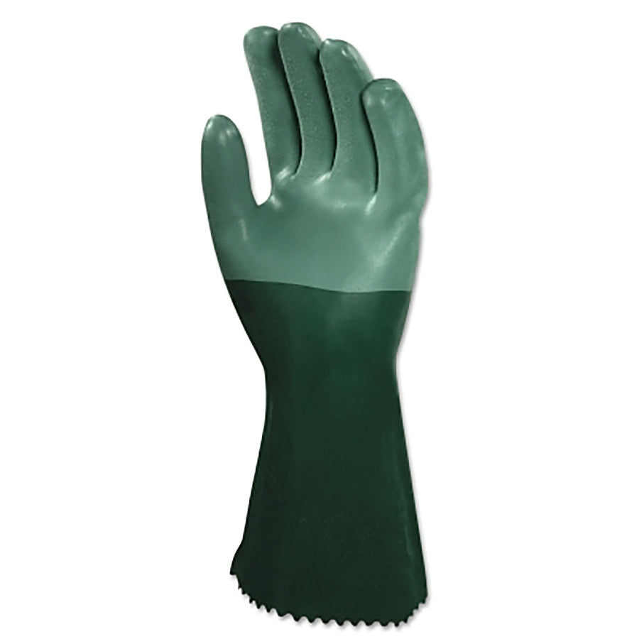 AlphaTec® 08-354 Neoprene Dipped Gloves, Rough Finish, 14 inches, Green, 12 Pairs