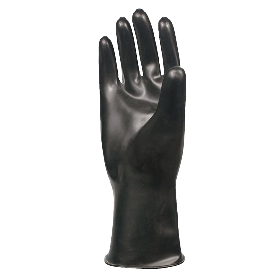 Butyl Chemical-Resistant Gloves, 25 mil, Black, 1 Pair