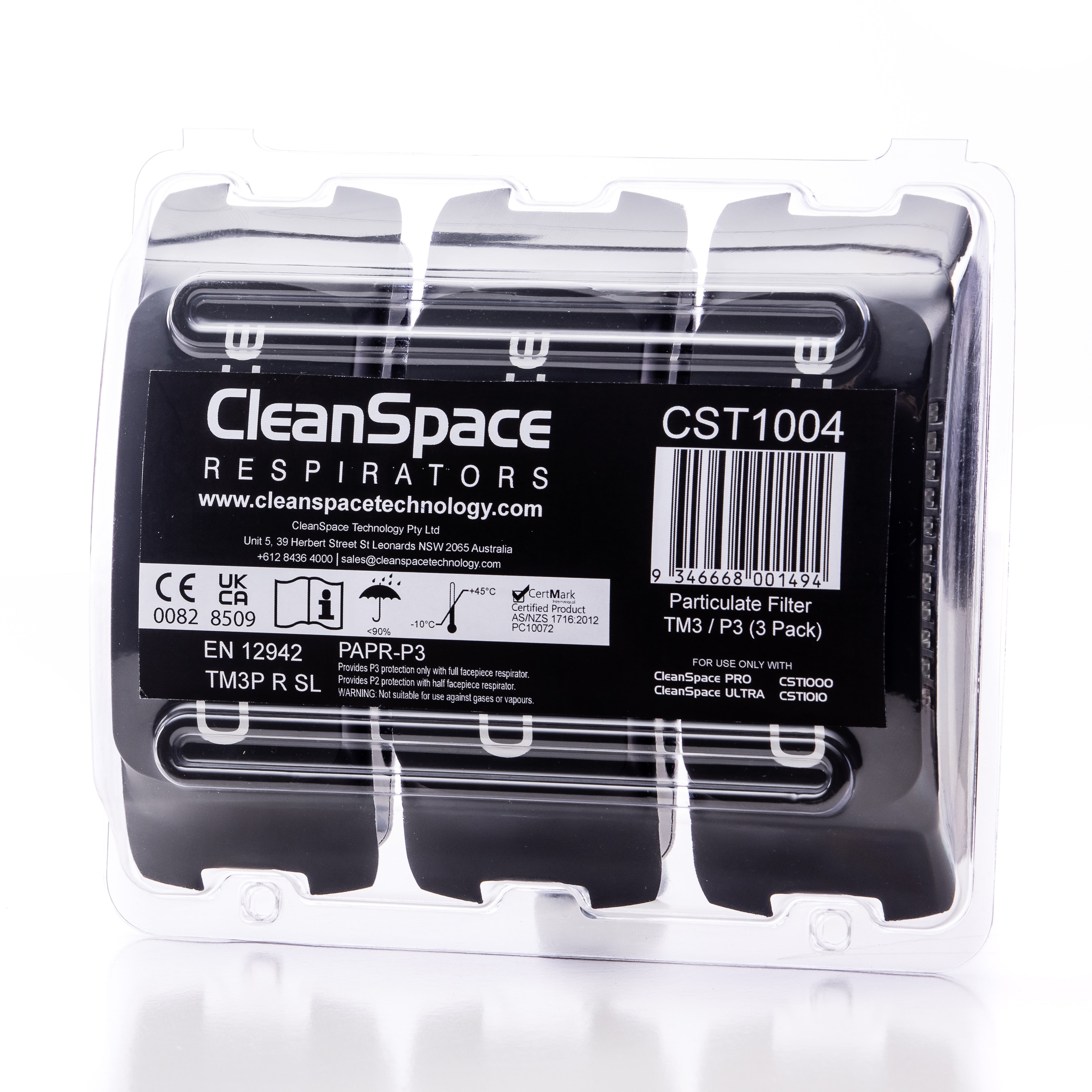 CleanSpace CST ULTRA - CleanSpace™ CST High Efficiency (HE) Particulate Filter (3 Pack)