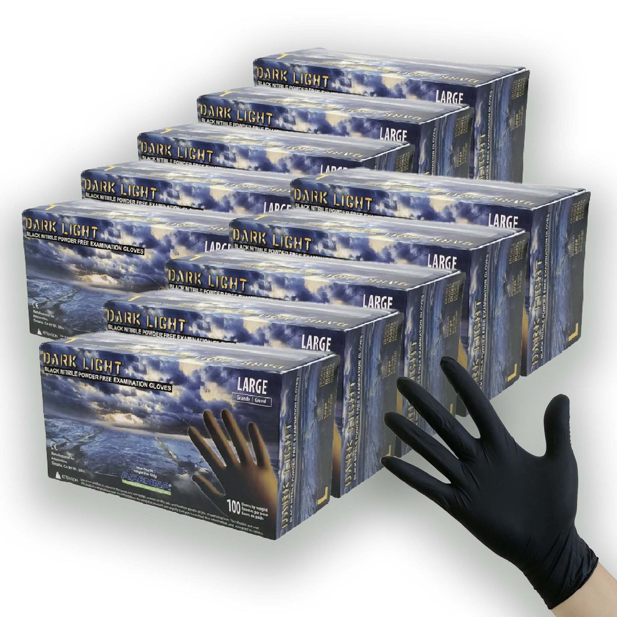 Salon World Safety Black Nitrile Disposable Gants, Maroc