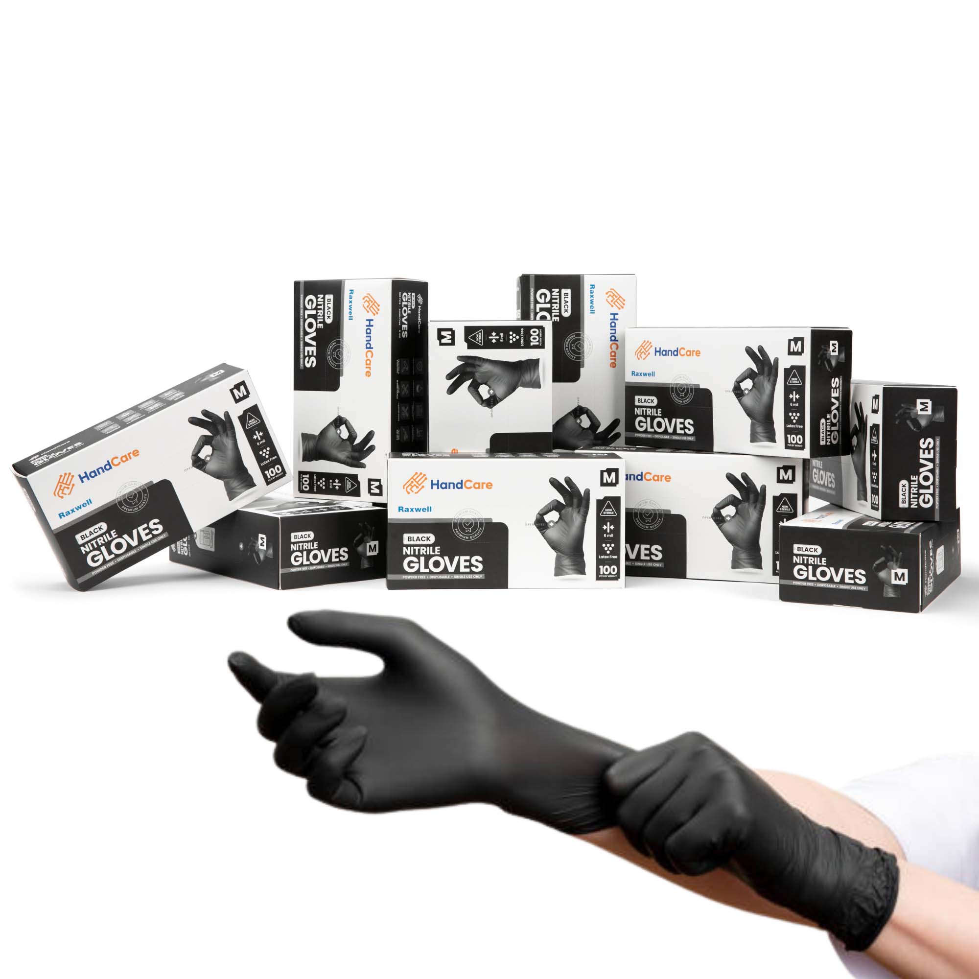 Black Nitrile online Gloves, 10 boxes