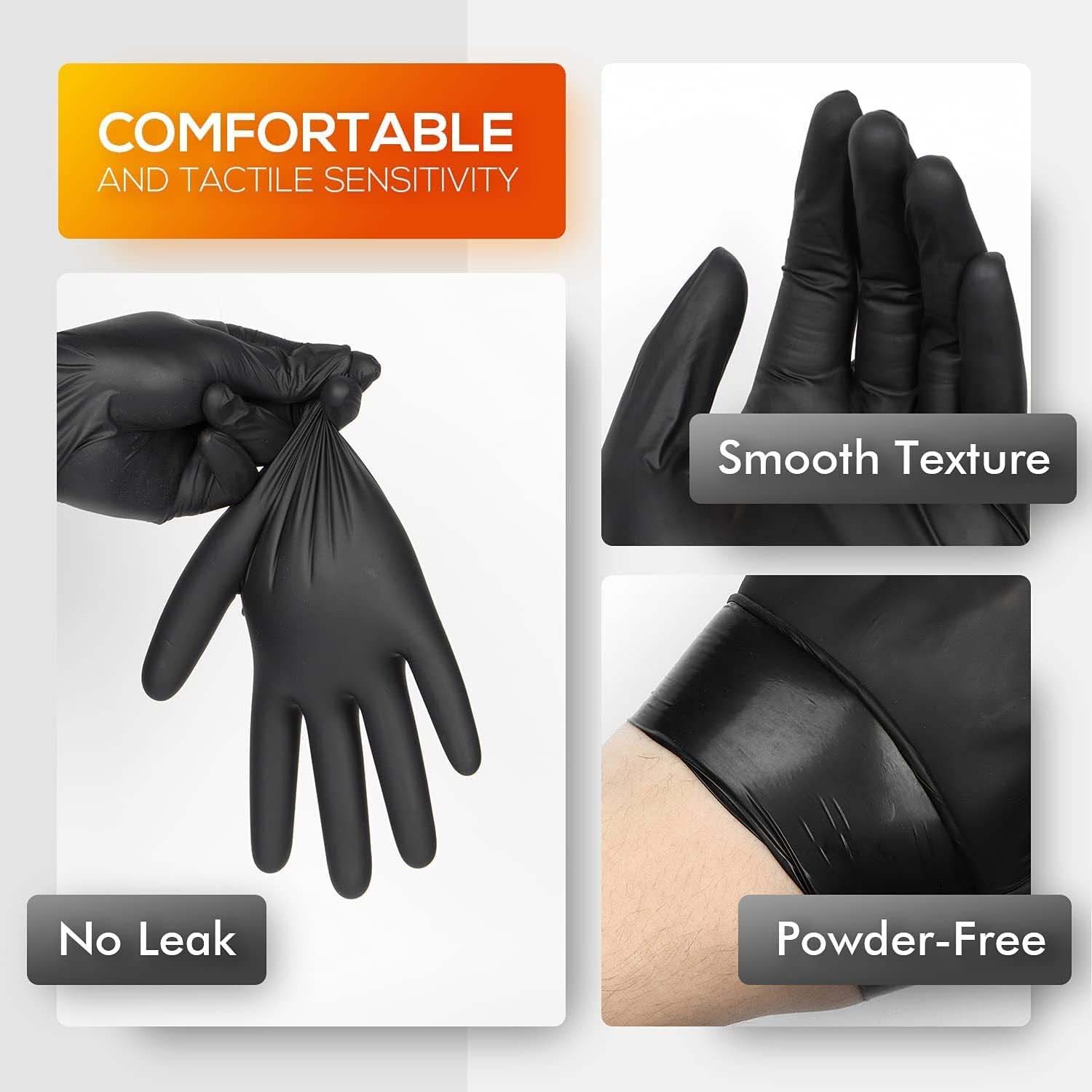 Salon care deals black vinyl gloves