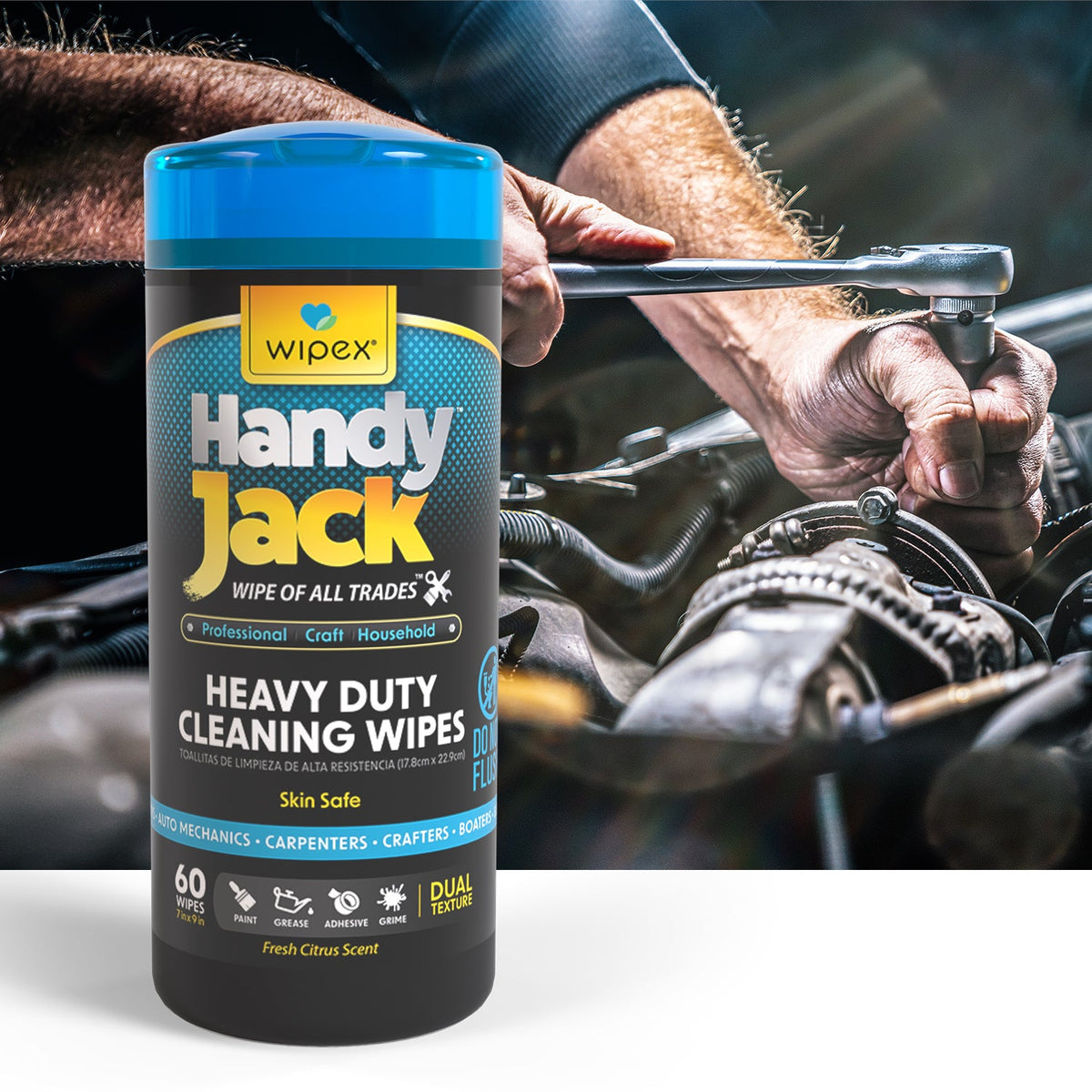 Wipex® Handy Jack® Heavy Duty Cleaning Wipes 60ct Canister