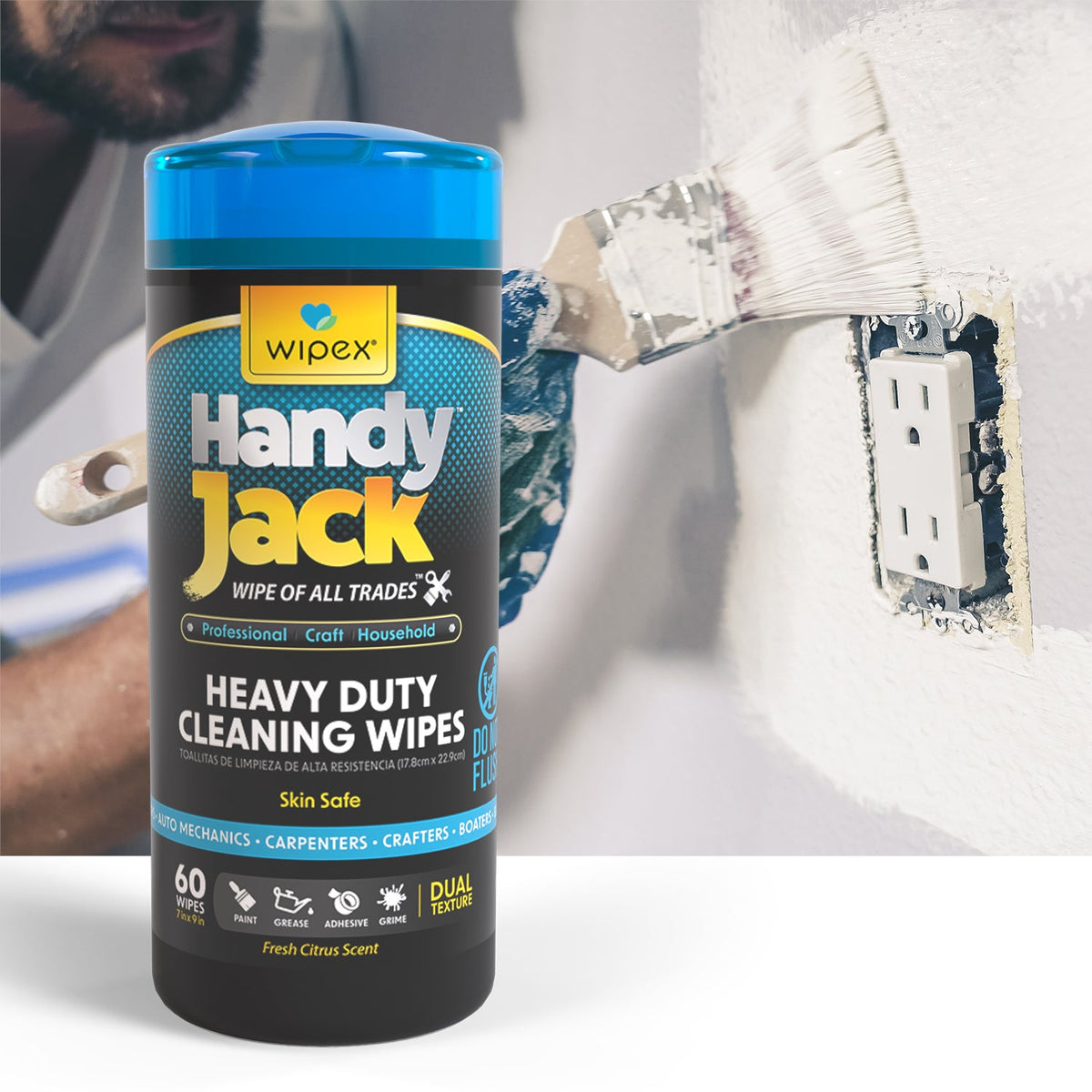 Wipex® Handy Jack® Heavy Duty Cleaning Wipes 60ct Canister