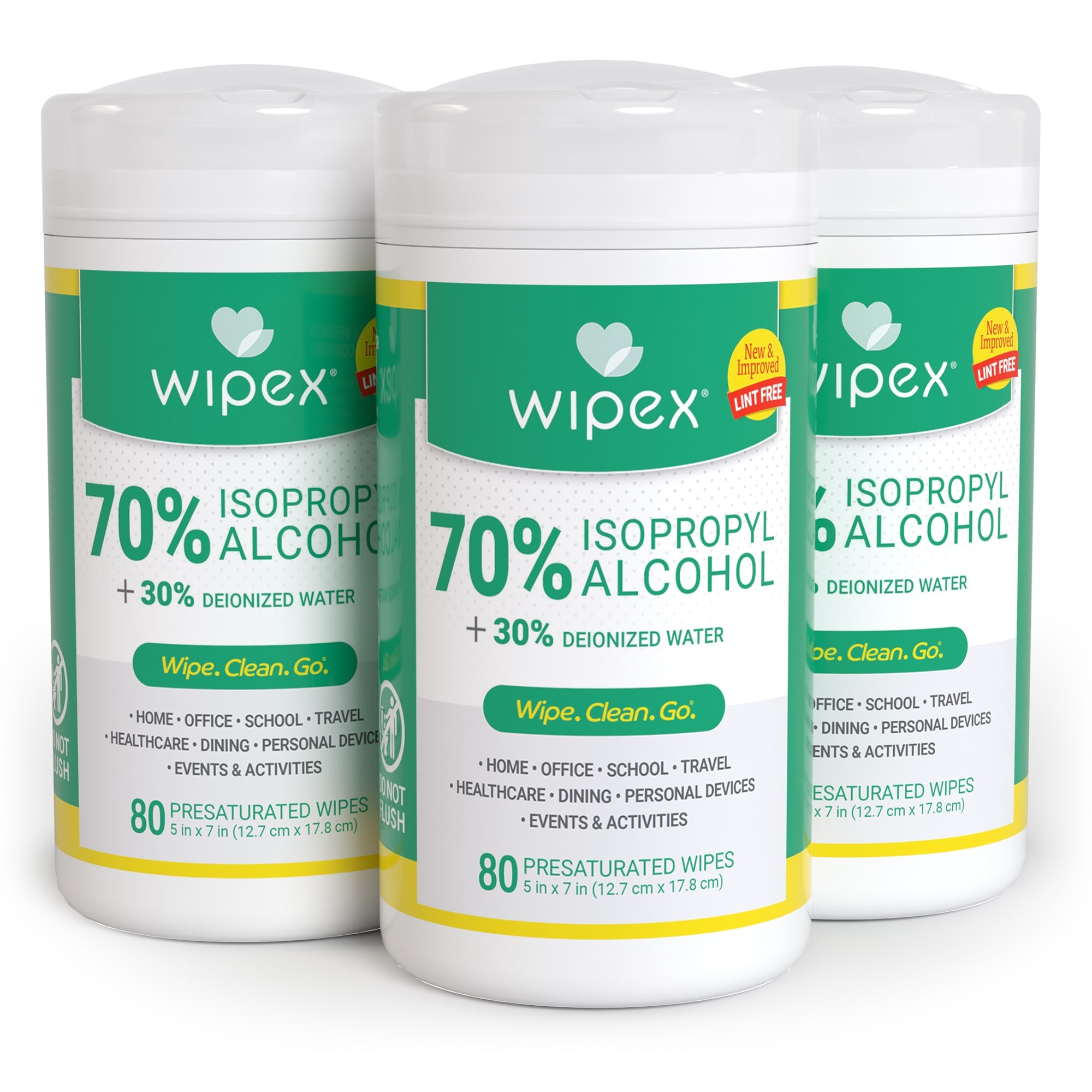 Wipex® 70% Isopropyl Alcohol Wipes Canister 80ct | Commercial/Industrial Grade