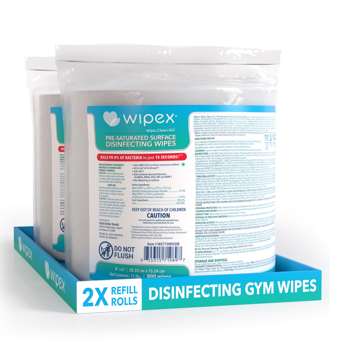 Wipex® EPA-Registered Disinfecting Wipes Roll 800ct.